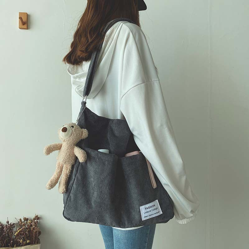 Women's Large Capacity Textured Messenger Bag
