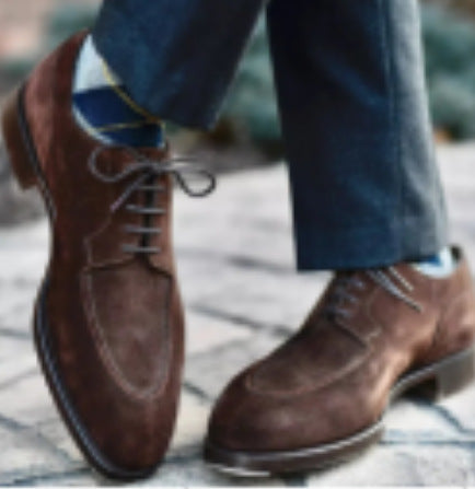 Men's Business Suede Lace-Up Shoes