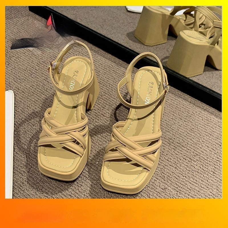 Women's Casual Waterproof High-Heel Sandals