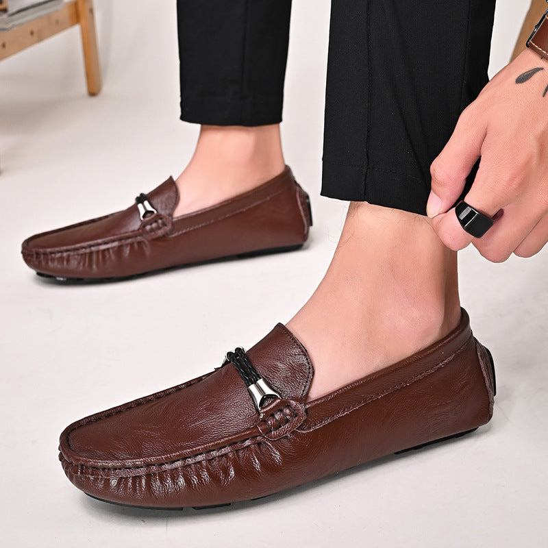 Men's British Style Cowhide Loafers