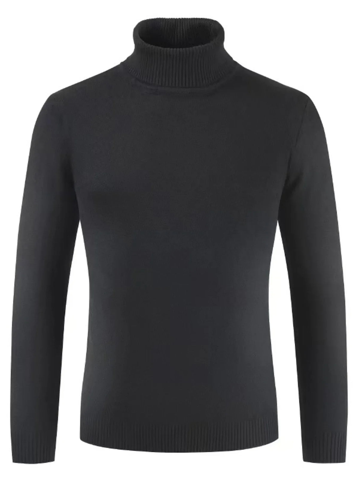 Men's Plus Size Turtleneck Long Sleeve Sweater
