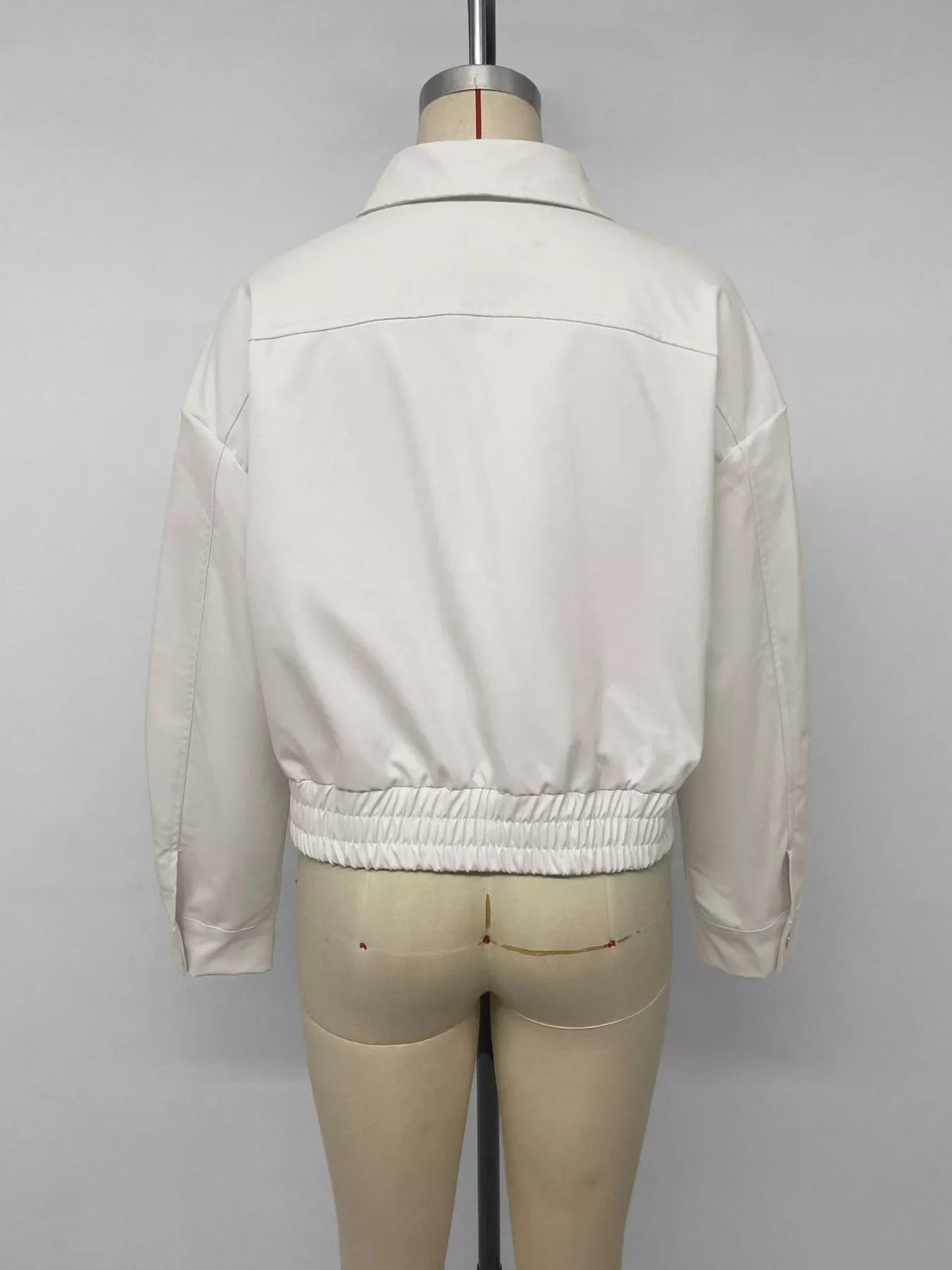 Cropped Faux Leather Jacket