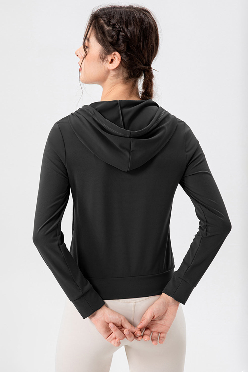 Prenda Exterior Deportiva con Capucha, Cremallera y Cordón Ajustable