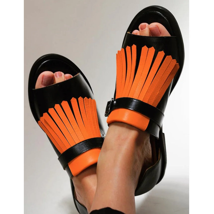 Women's Casual Flat Heel Tassel Sandals