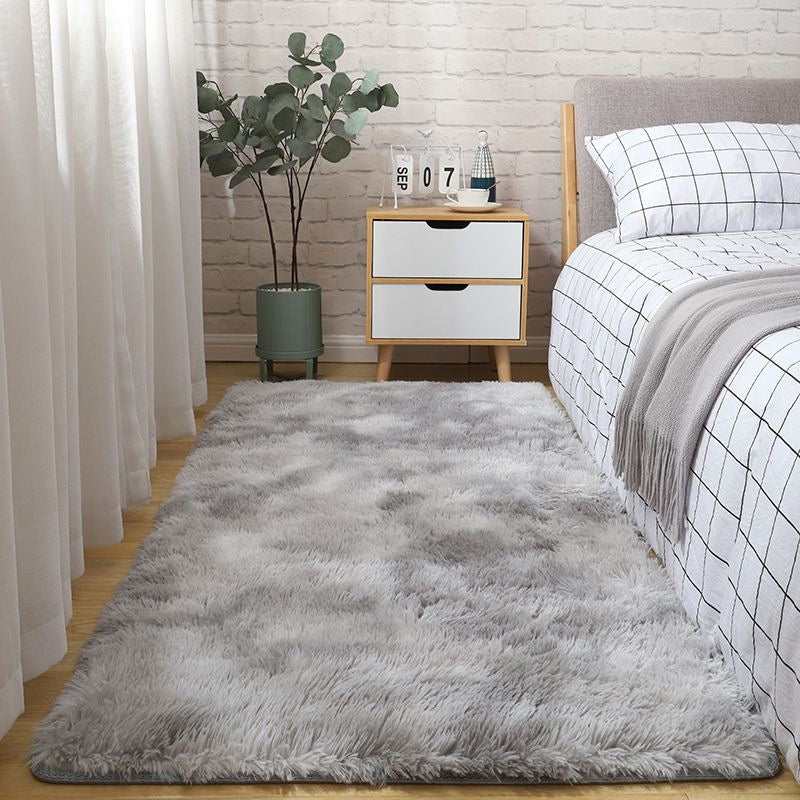 Silk-wool Carpet Bedroom Bedside Living Room Solid Color