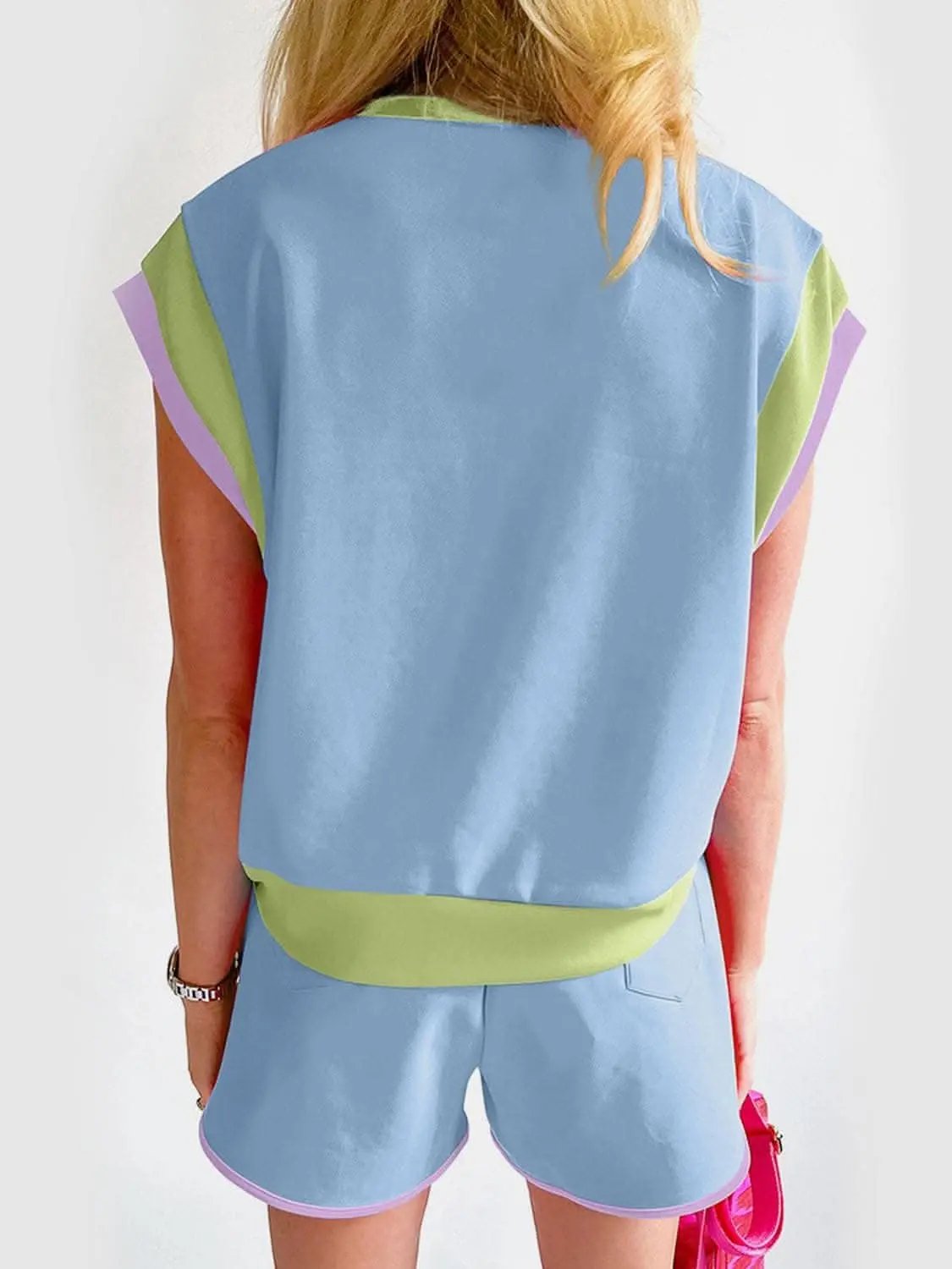 Trendsi Stylish Two-Piece Top and Shorts Set