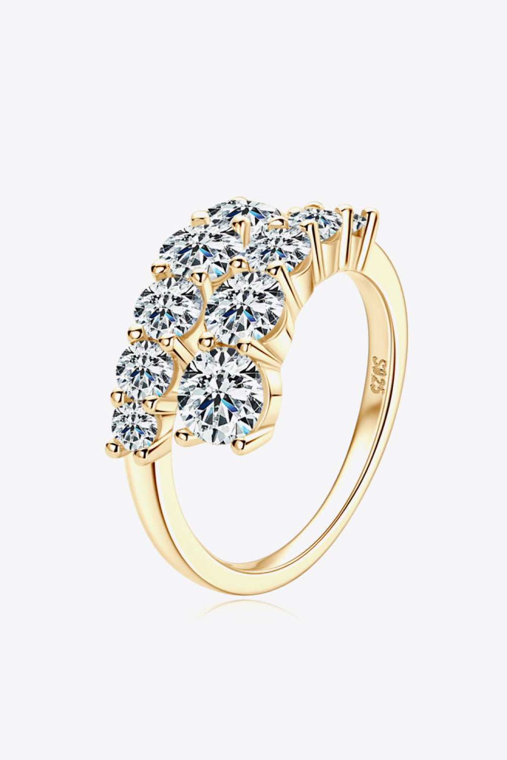 Anillo de plata de ley 925 Adored Moissanite