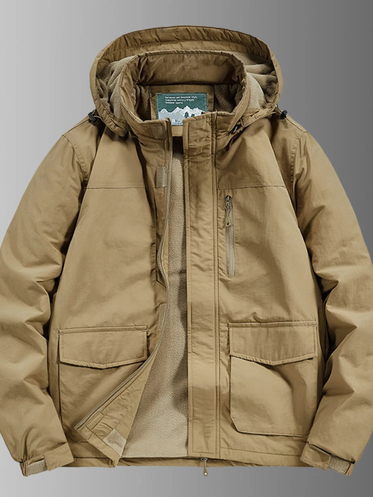 Men's Plus Size Waterproof Hooded Outdoor Jacket