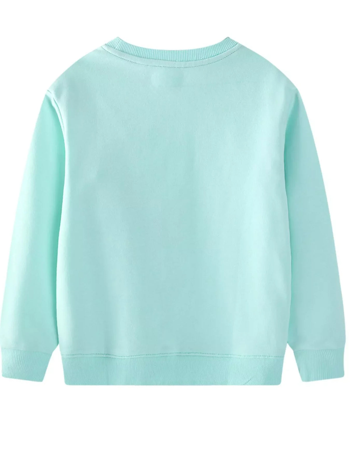 Children's Flower Embroidered Crew Neck Sweatshirt