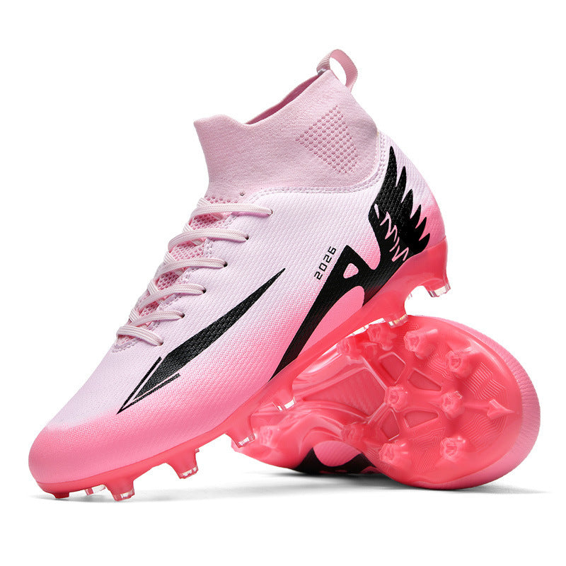 Spike 15 High-Top Football Boots AG Turf Cleats Long-Stud Training Shoes
