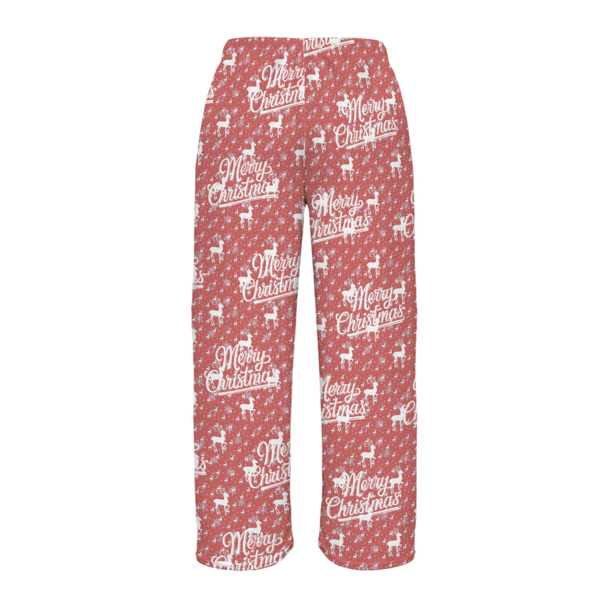 Merry Christmas Reindeer Women's Flannel Pajama Pants (Made in USA)