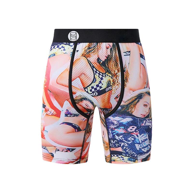 Cartoon Printed Quick-dry Men's Sports Fitness Extended Underwear