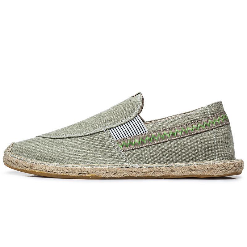Casual Handmade Linen Canvas Flats