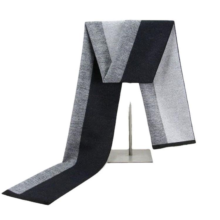 Men's Warm Cashmere-like Striped Scarf