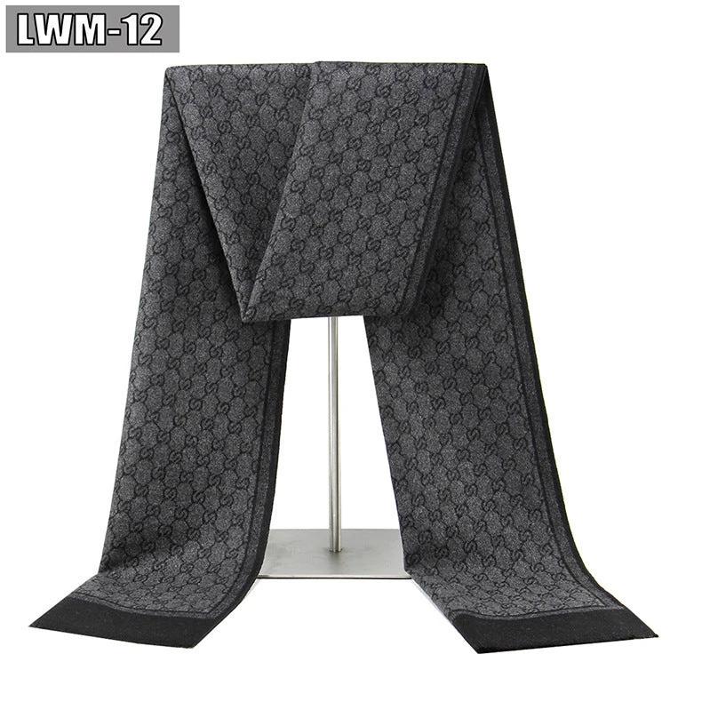 Men's Cashmere Autumn And Winter Business Plaid Scarf