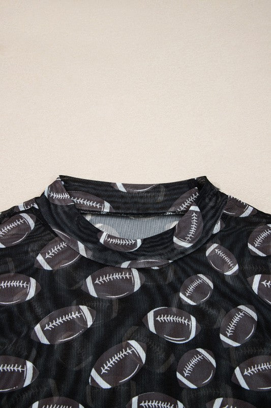 Maci Rugby Mesh Sheer Long Sleeve Top See size chart under “more details”