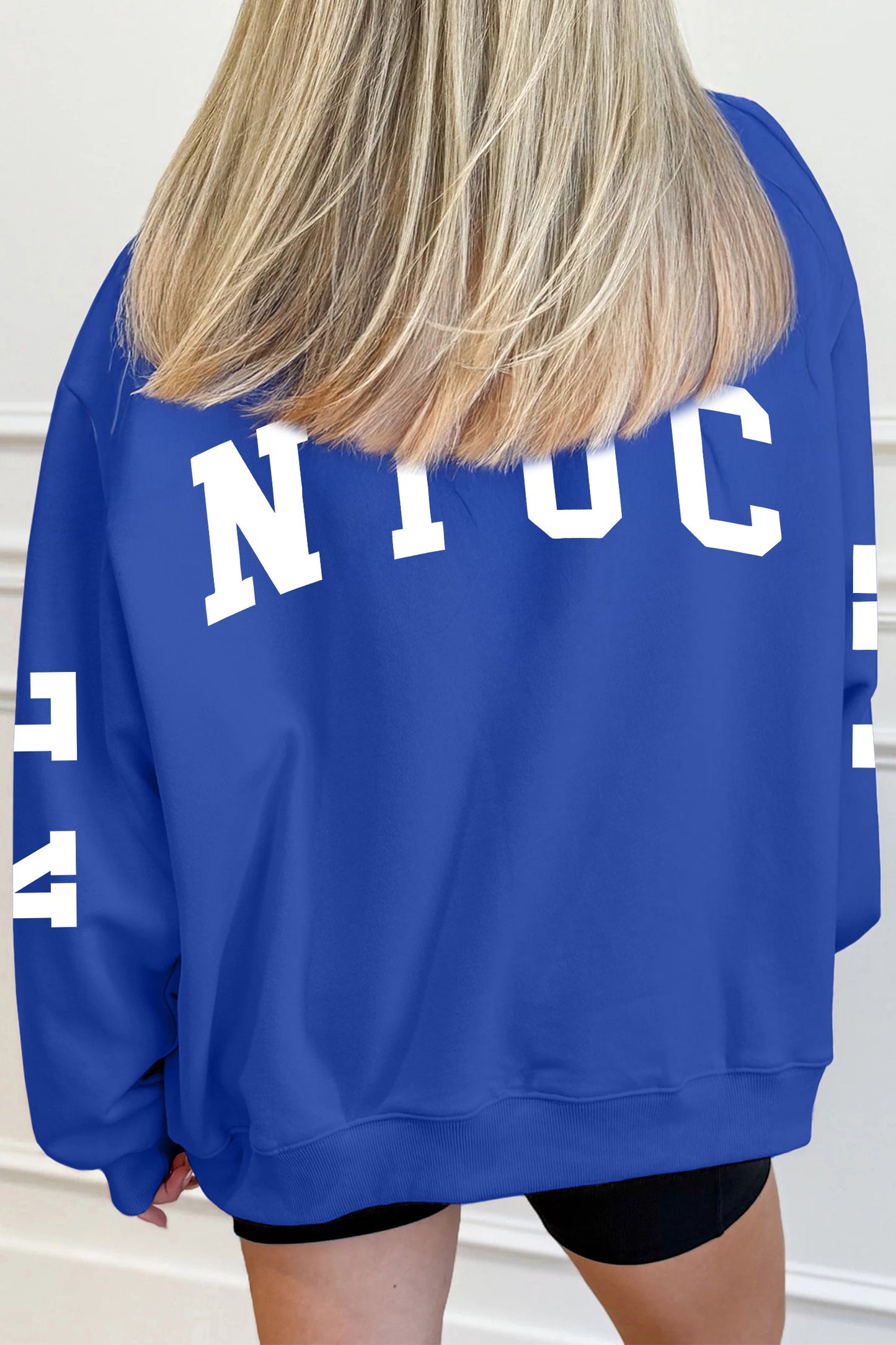 Sudadera Azul Oscuro con Cuello Falso Estampado KY KENTUCKY