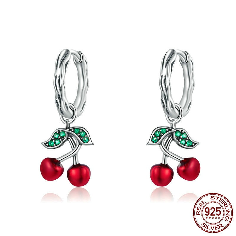 Original Sweet Cherry S925 Silver Earrings