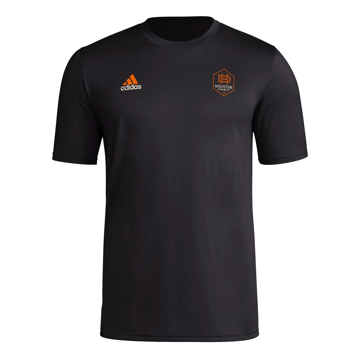 adidas Mens Short Sleeve Pre-Game T-Shirt Black/Houston Dynamo XX-Large