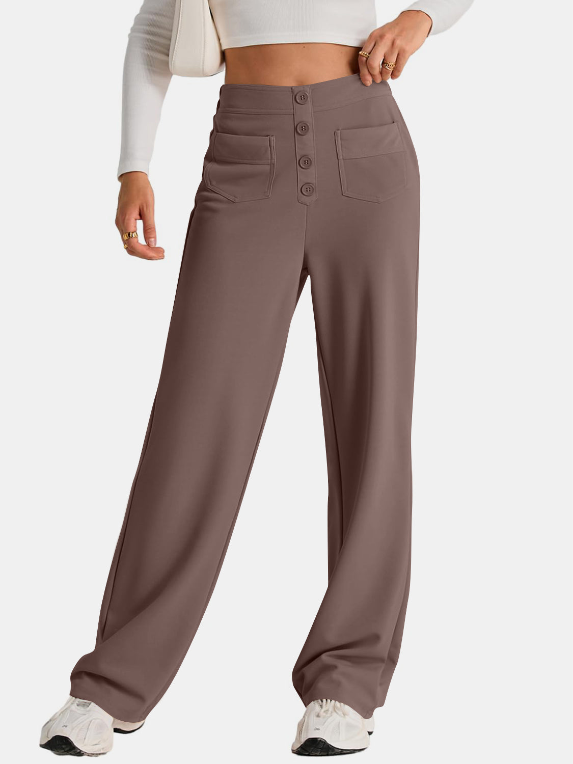 Pantalón ancho de talle alto