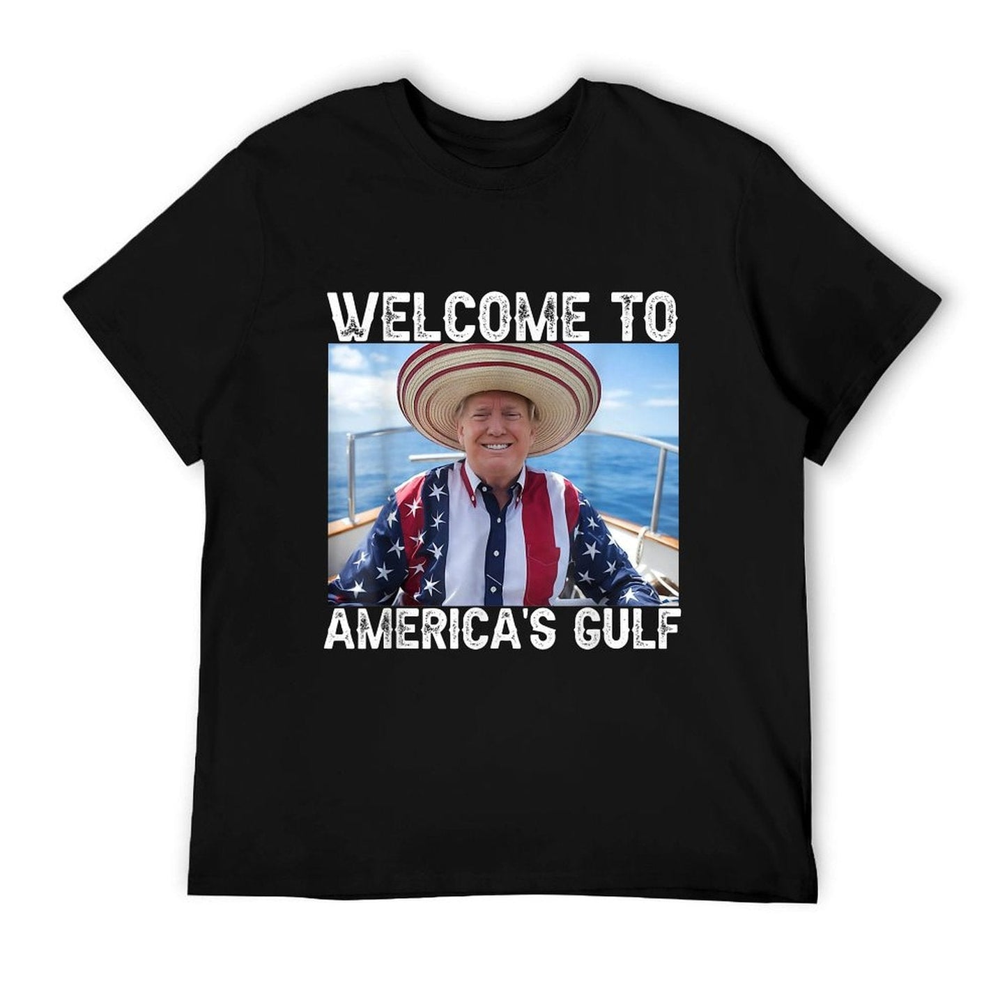 Gulf of USA America Funny USA Flag Breathable T-Shirt