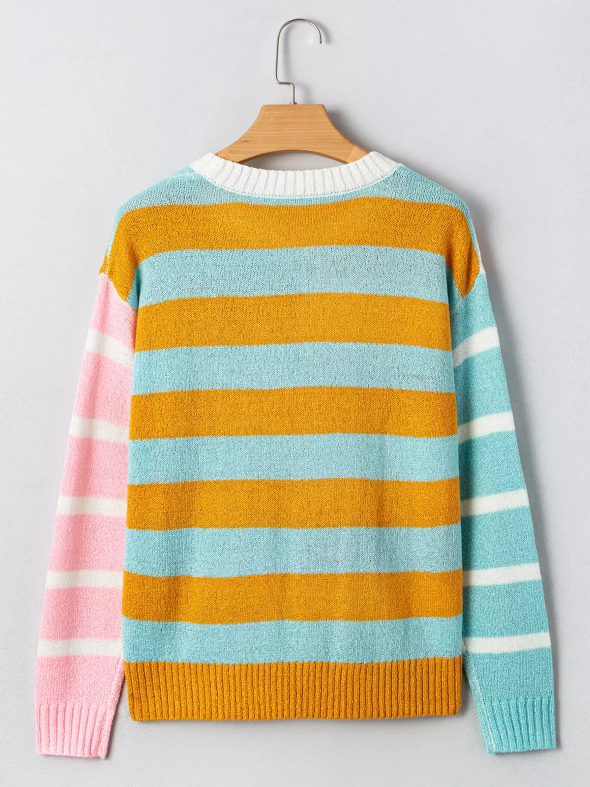 Color Block Striped Sweater