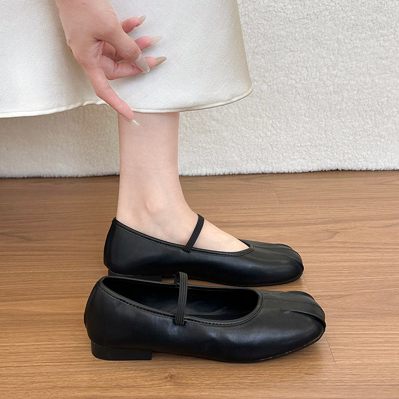 Women Flat Vintage Unique Design Low Cut Flats, French Versatile Ballet Shoes Mary Janes