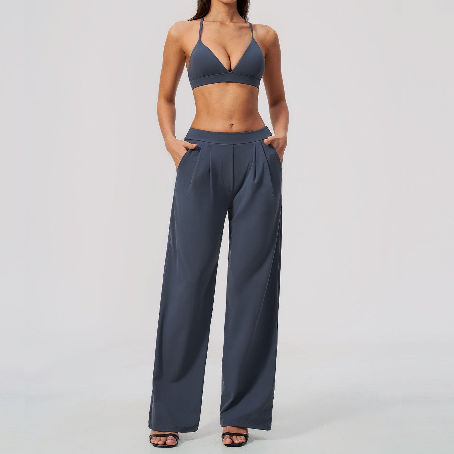 Fitness Activewear Quick-dry Two-piece Set For Yoga