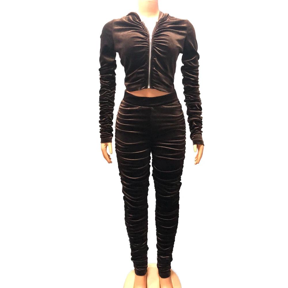 Plush Long Sleeve Suit matching set  Women