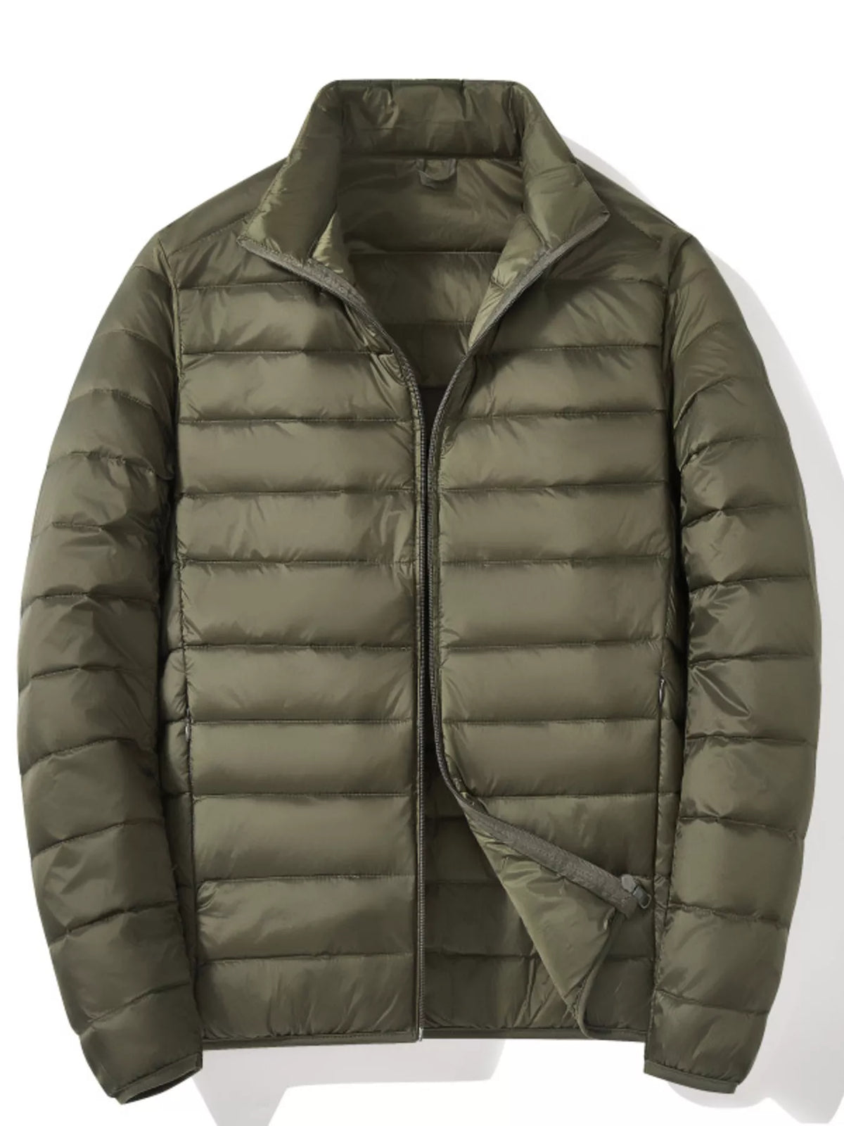 Men's Plus Size Lightweight Zip Up Puffer Jacket