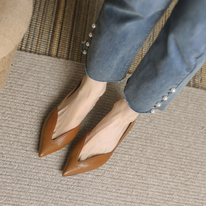Women's French Pointed Flat Pumps