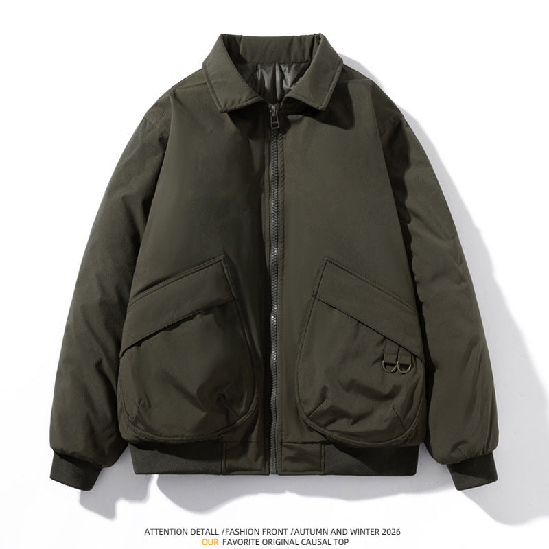 Men's Bomber Jacket Thickened Baseball Cotton Coat