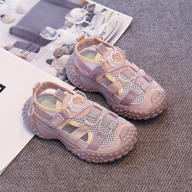 2025 New Summer Hollow Breathable Sandals, Ultra Light Soft Sole Dad Sneakers, Unisex Boys Girls Casual Sports Sandals
