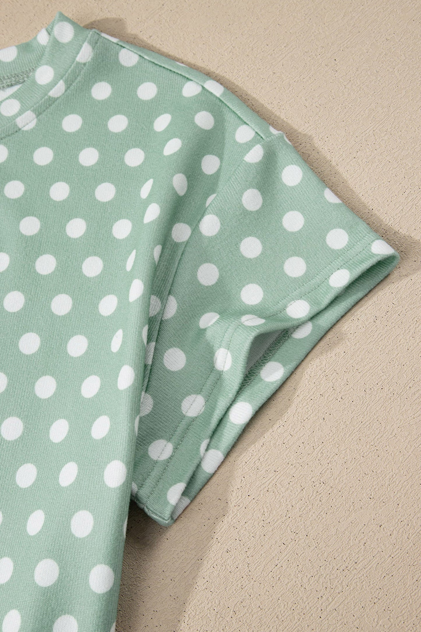 Purple Polka Dot Print Short Set
