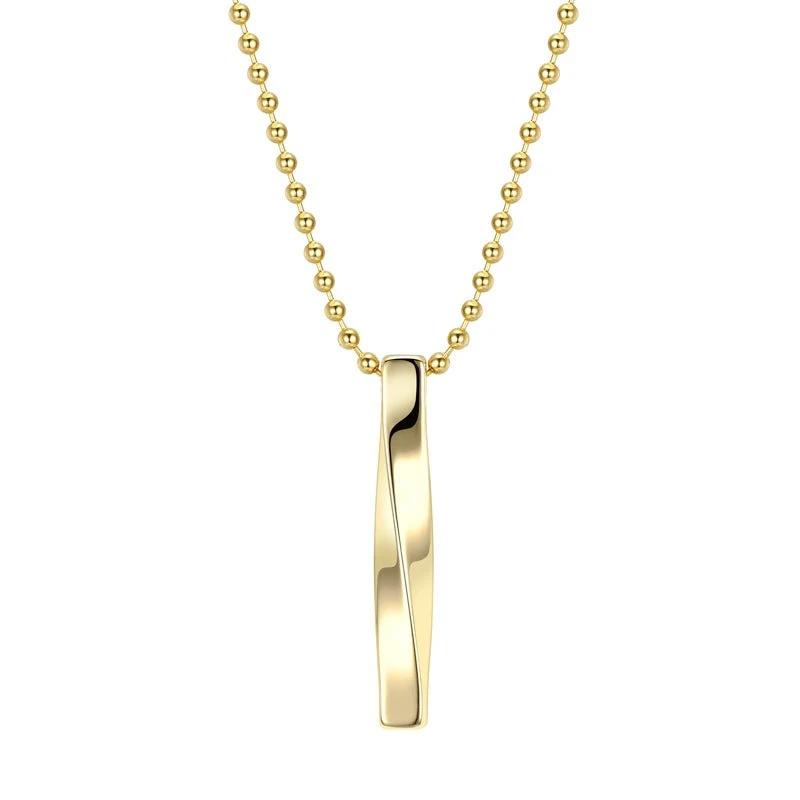 Titanium Steel Long Bar Shape Necklace For Men