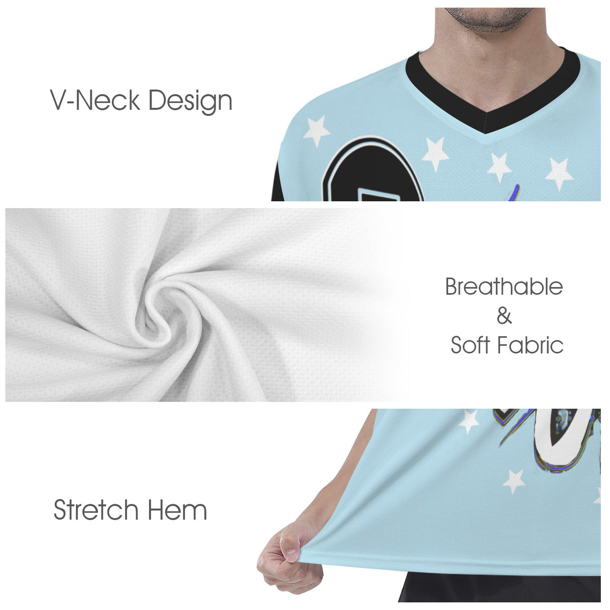 Slam Dunk Men's V-Neck Jersey (Model T97)