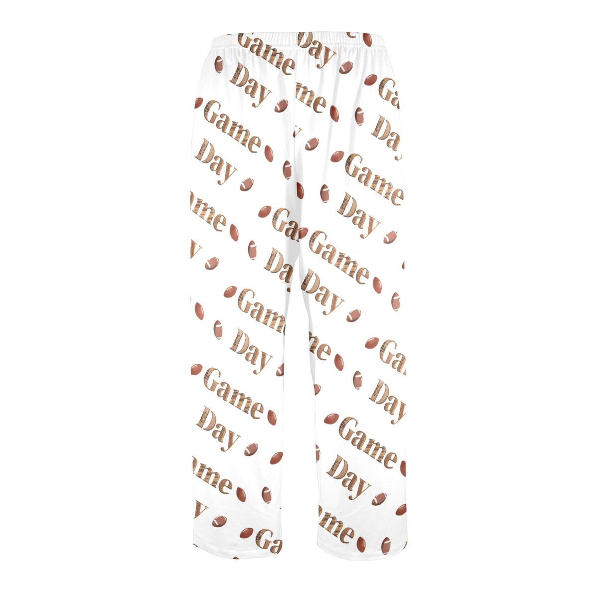 Men's Game Day Print with Footballs Pajama Pants (Made in USA)