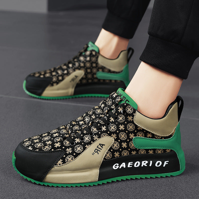 Men's Flower Pattern Casual Shoes