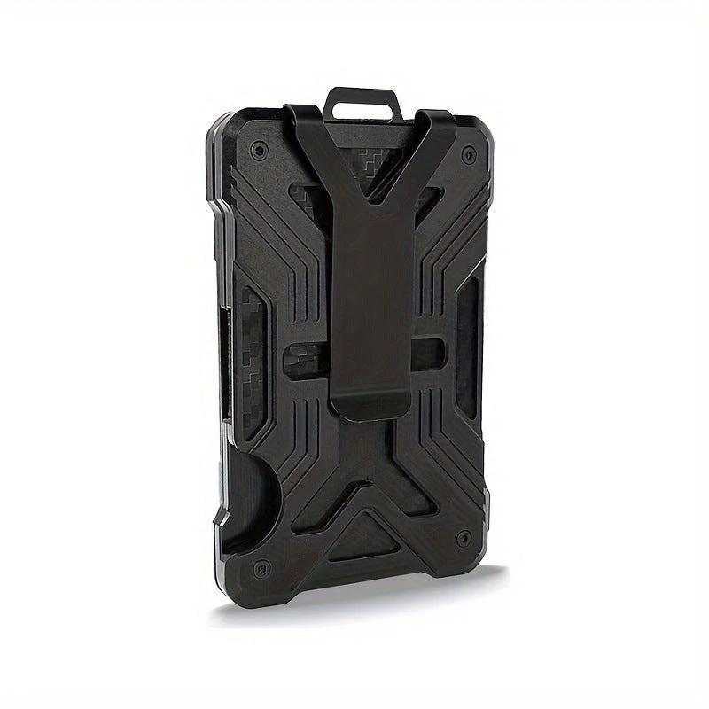 Card Holder Airtag Men's Tracker Case Carbon Fiber Credit Card Clip Wallet