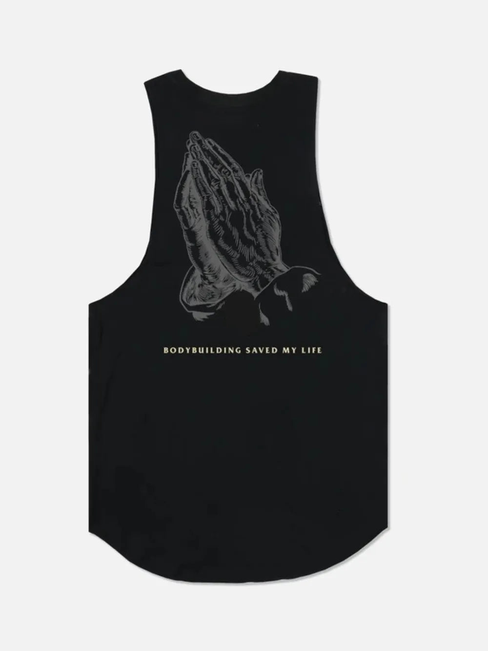Camiseta sin mangas con gráfico y cuello redondo para hombre