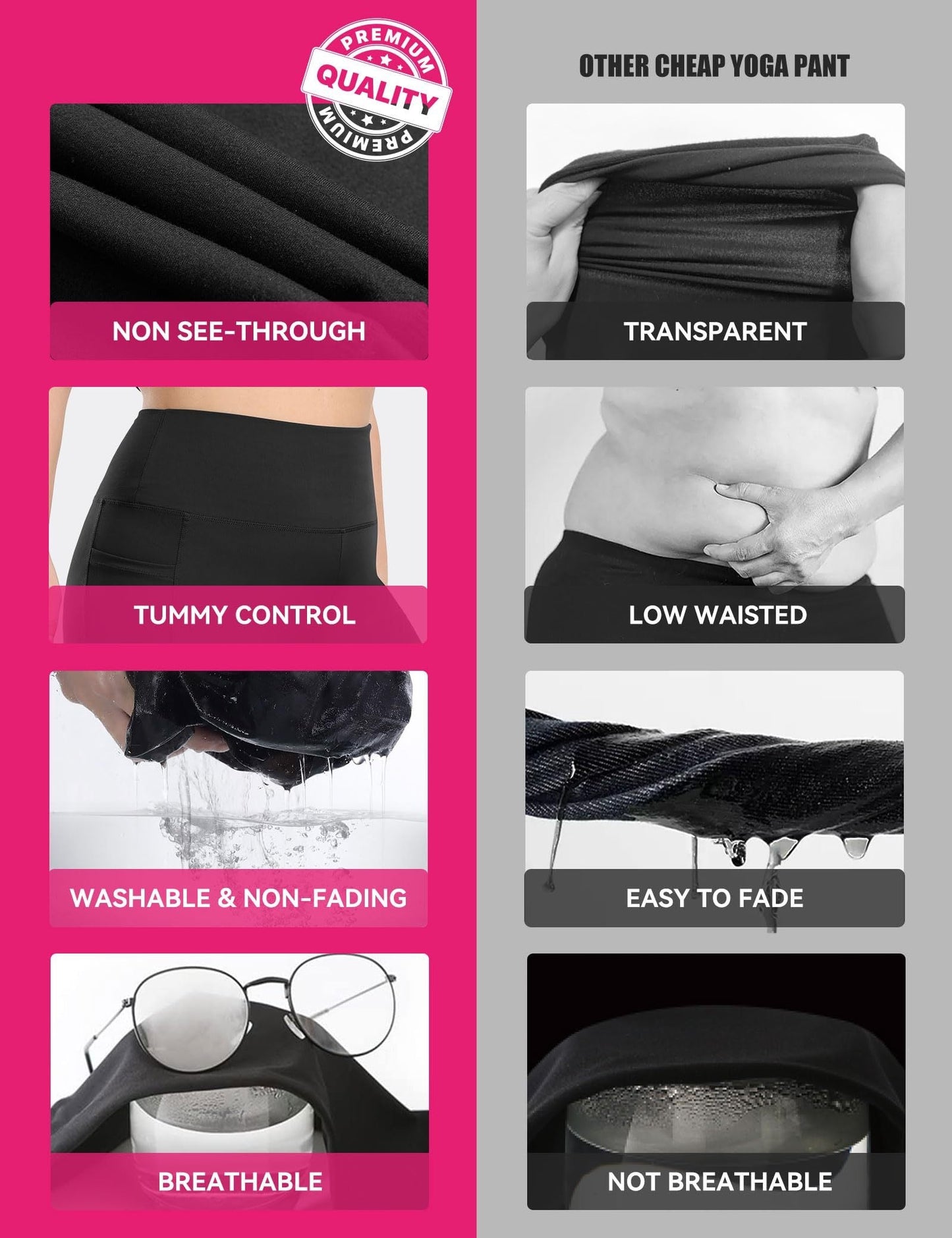 Pantalones Capri de Yoga de Talle Alto con Bolsillos Diagonales