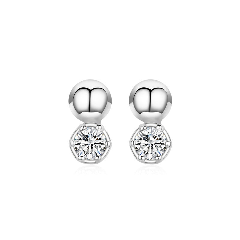 S925 Sterling Silver Diamond Hypoallergenic Earrings