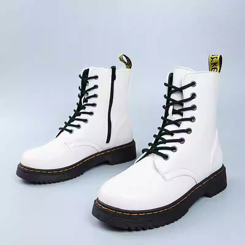 Botines Martin para mujer – Botines clásicos con cordones hasta el tobillo