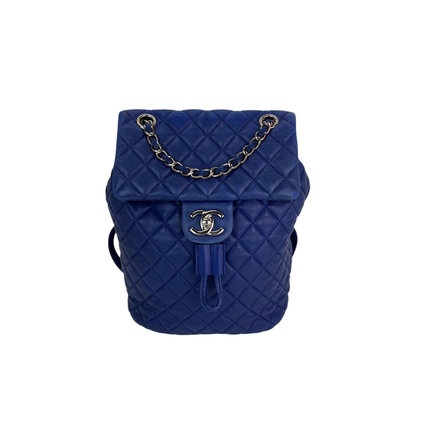 Chanel Lambskin Quilted Small Urban Spirit Blue Backpack