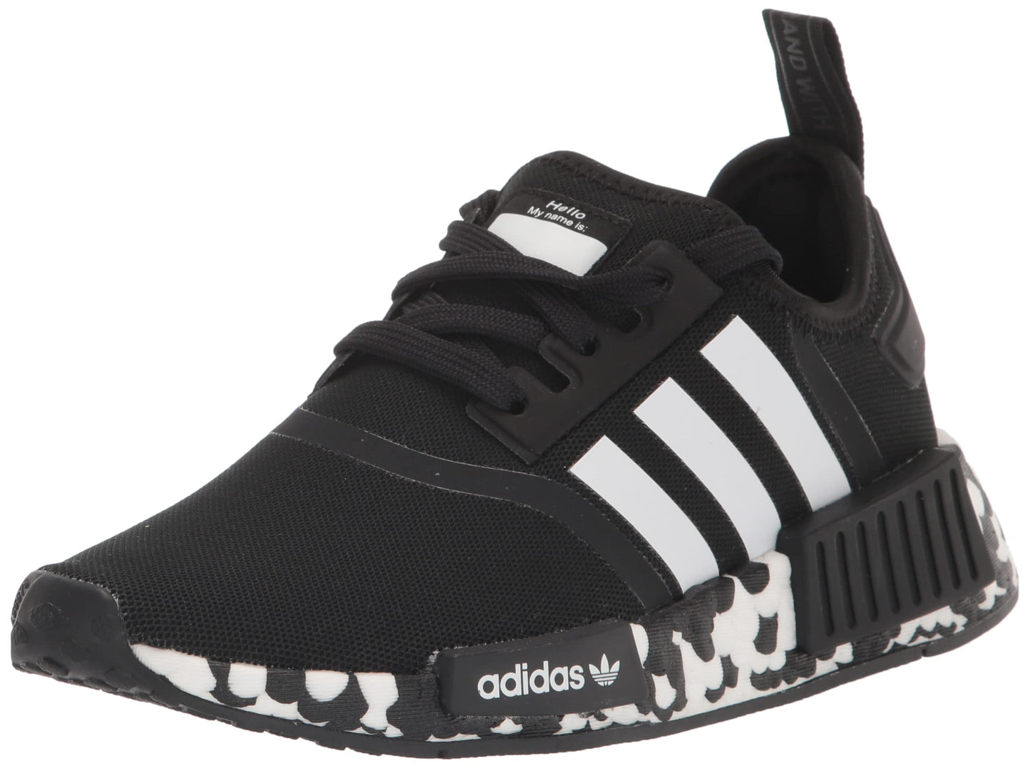 adidas Originals NMD_R1s Sneaker Core Black/Core Black/FTWR White (Refined) 7 US Unisex Big Kid