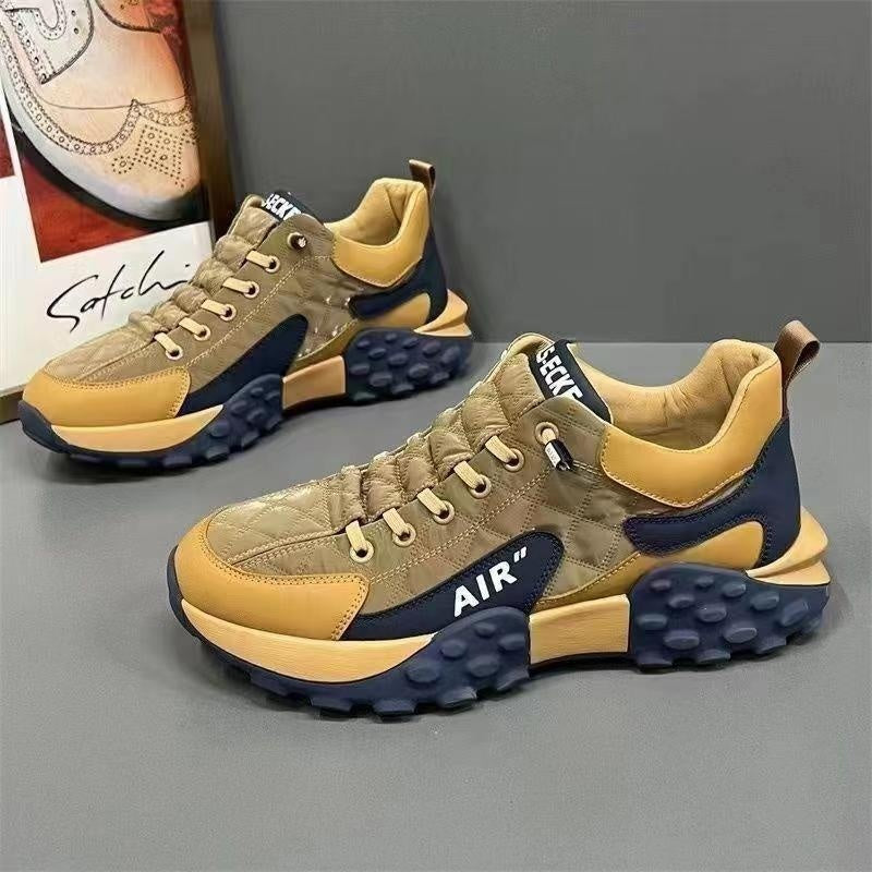Casual Sports Running Shoes Men's Versatile Thick Bottom Wear-resistant Soft