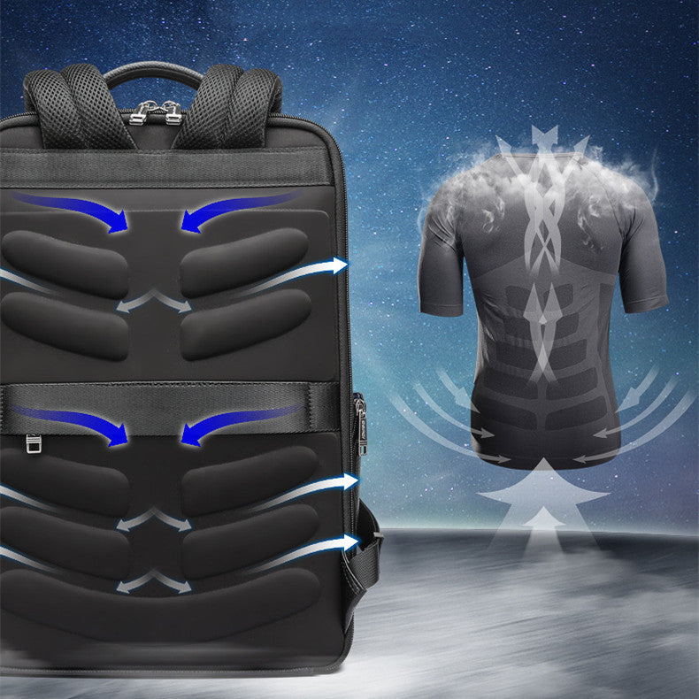 Men's Large Capacity Black Backpack