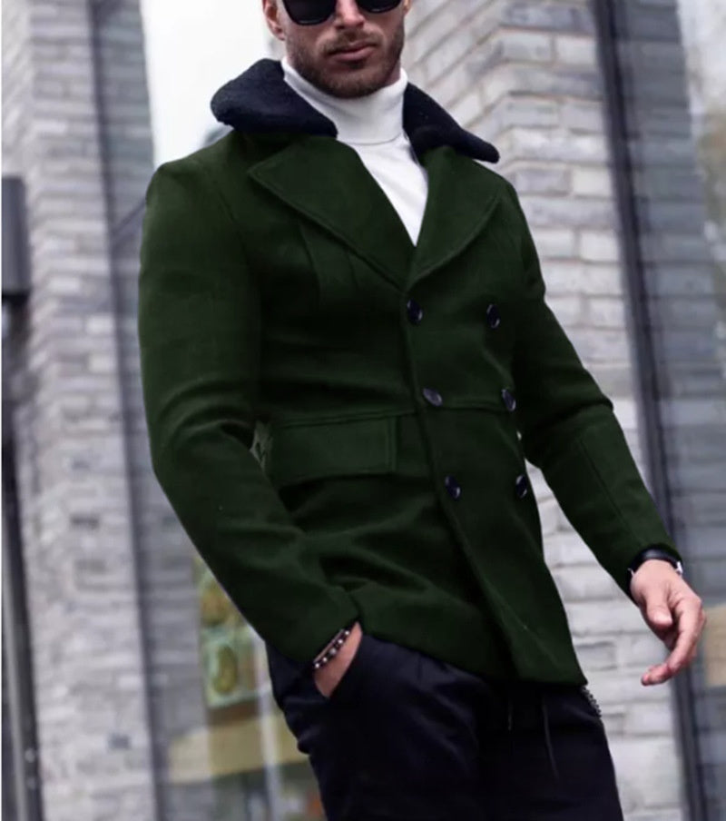 Fur Collar Coat Suit Coat Men's Clothing Jacket