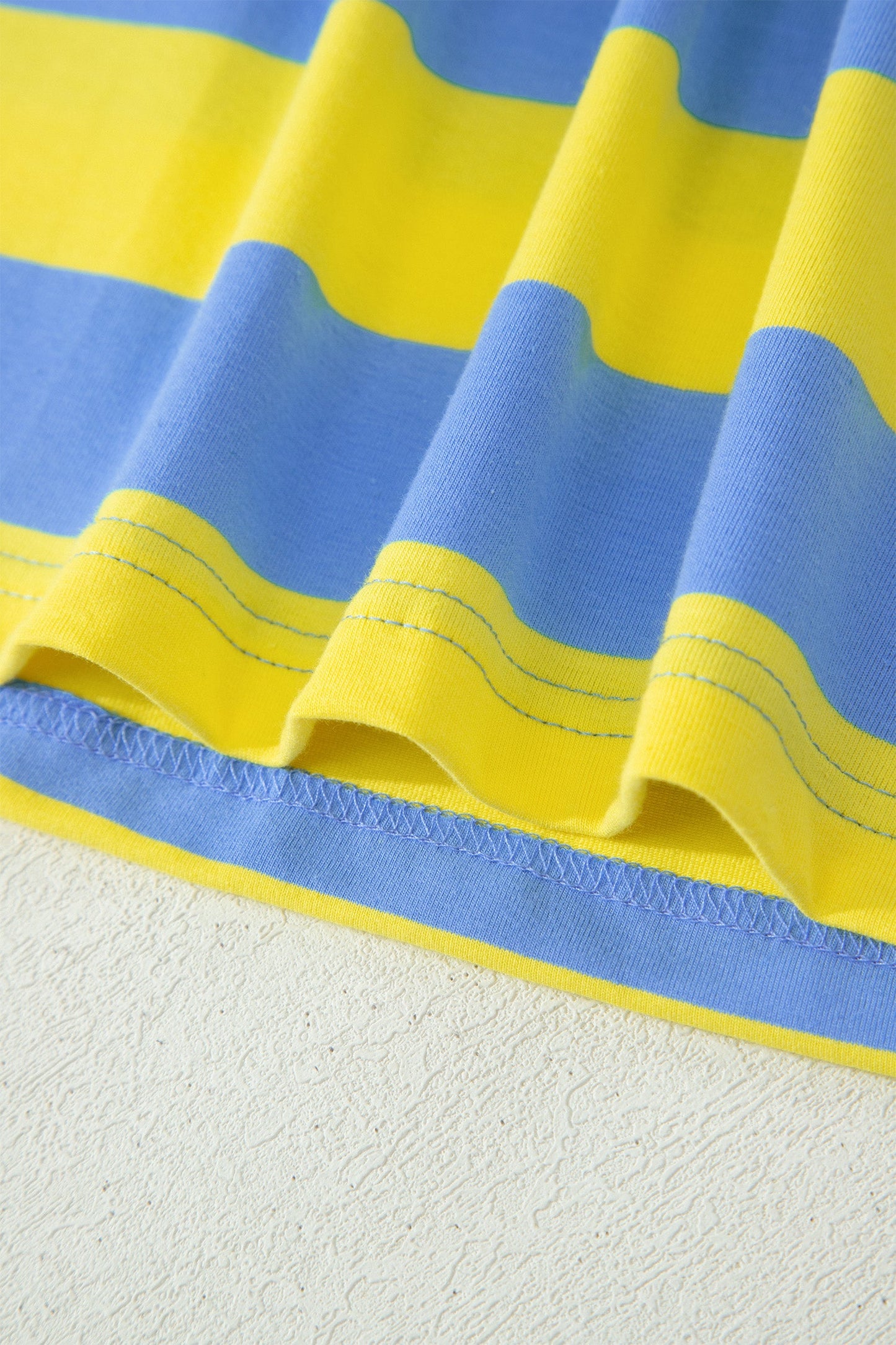 Yellow Stripe Dolman Tee Drawstring Skort Athletic 2pcs Set