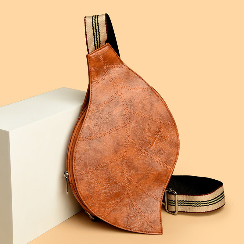 Women's Retro Leaf-Shaped Waist Bag